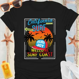 California Surf T-Shirt Bold Retro Beach Vibe Graphic