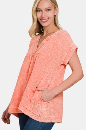 Can’t Hurry Love Top- Coral