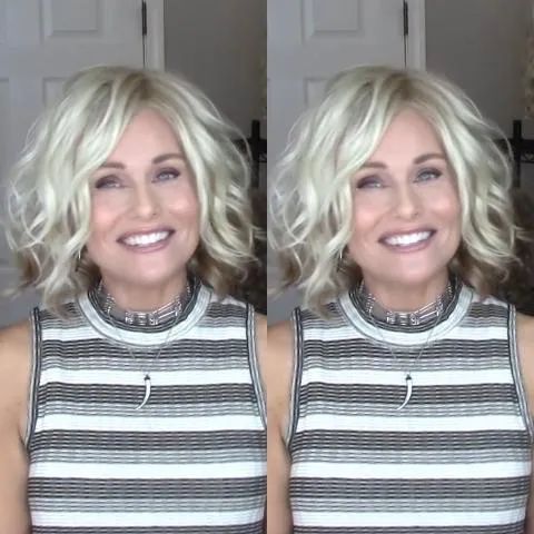 Casual light gold BOB volume wig