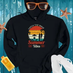 Catch The Wave Hoodie Beach Sunset Design For Summer