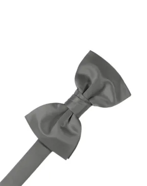 Charcoal Luxury Satin Kids Bow Tie