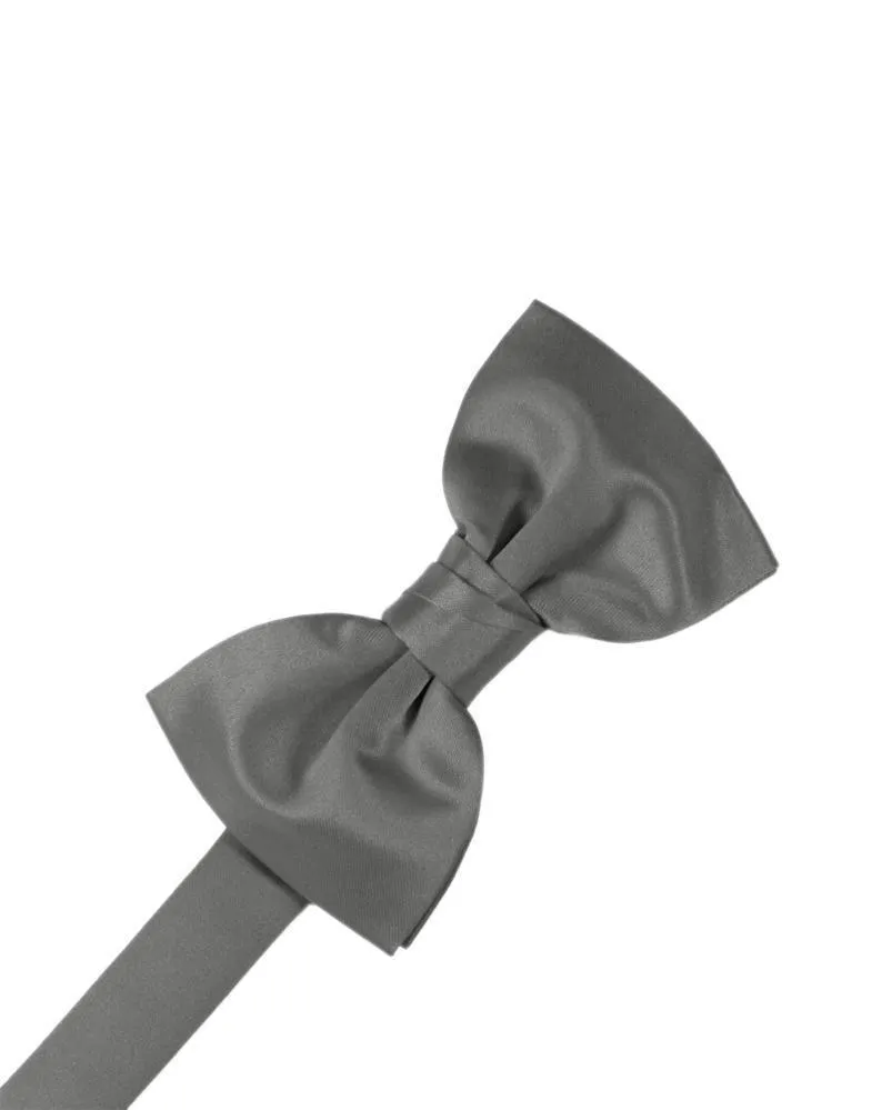 Charcoal Luxury Satin Kids Bow Tie