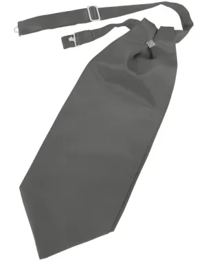 Charcoal Solid Satin Kids Cravat