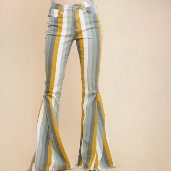 🔥💥CLEARANCE SALE⚡️🌟Retro Stripe Bell Bottoms ✌️☮️