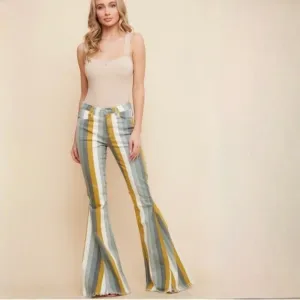 🔥💥CLEARANCE SALE⚡️🌟Retro Stripe Bell Bottoms ✌️☮️