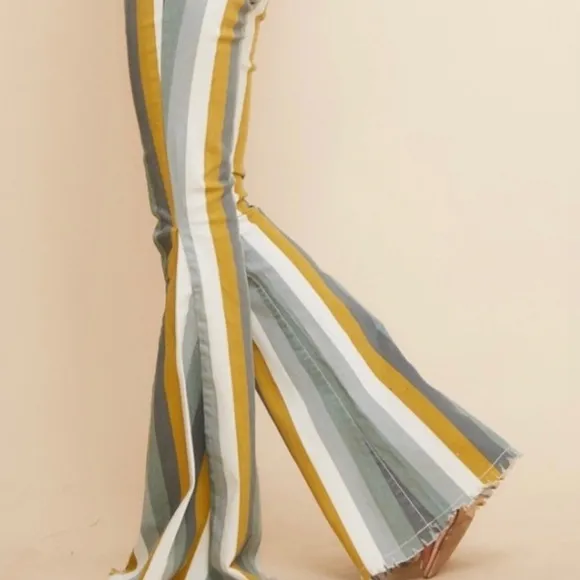 🔥💥CLEARANCE SALE⚡️🌟Retro Stripe Bell Bottoms ✌️☮️