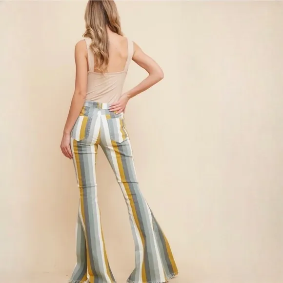 🔥💥CLEARANCE SALE⚡️🌟Retro Stripe Bell Bottoms ✌️☮️