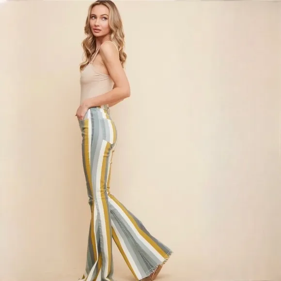 🔥💥CLEARANCE SALE⚡️🌟Retro Stripe Bell Bottoms ✌️☮️