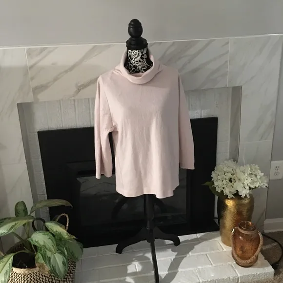 COS Sweater Wool Cotton Blend Pullover Woman Size Small Blush Pink