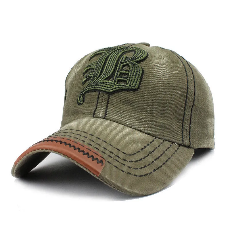 Cotton Embroidery Letter W Baseball Cap Snapback Caps Bone Sports Hat Distressed Wearing Style Outdoor Hat For Men Custom Hats