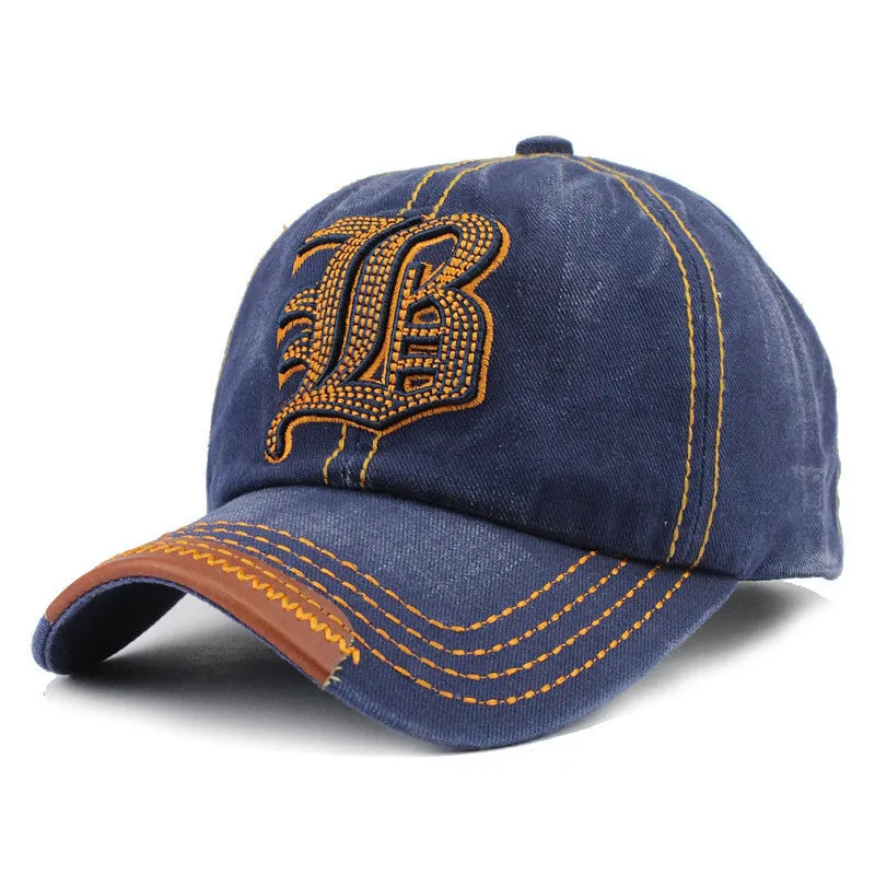 Cotton Embroidery Letter W Baseball Cap Snapback Caps Bone Sports Hat Distressed Wearing Style Outdoor Hat For Men Custom Hats