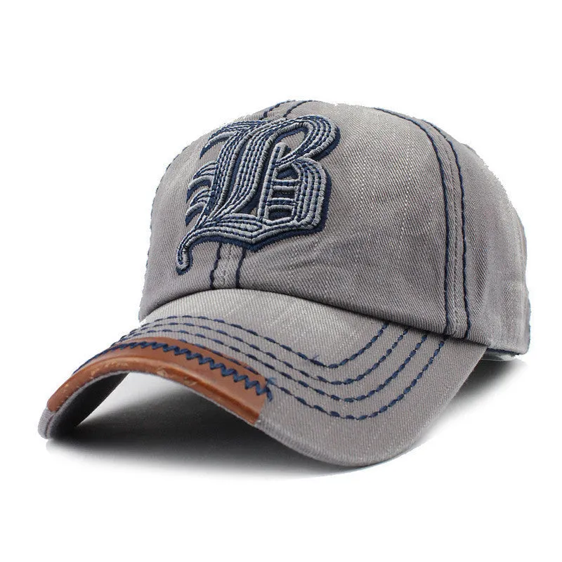 Cotton Embroidery Letter W Baseball Cap Snapback Caps Bone Sports Hat Distressed Wearing Style Outdoor Hat For Men Custom Hats