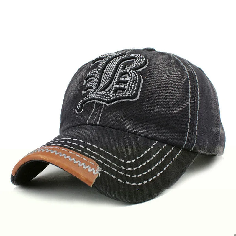 Cotton Embroidery Letter W Baseball Cap Snapback Caps Bone Sports Hat Distressed Wearing Style Outdoor Hat For Men Custom Hats