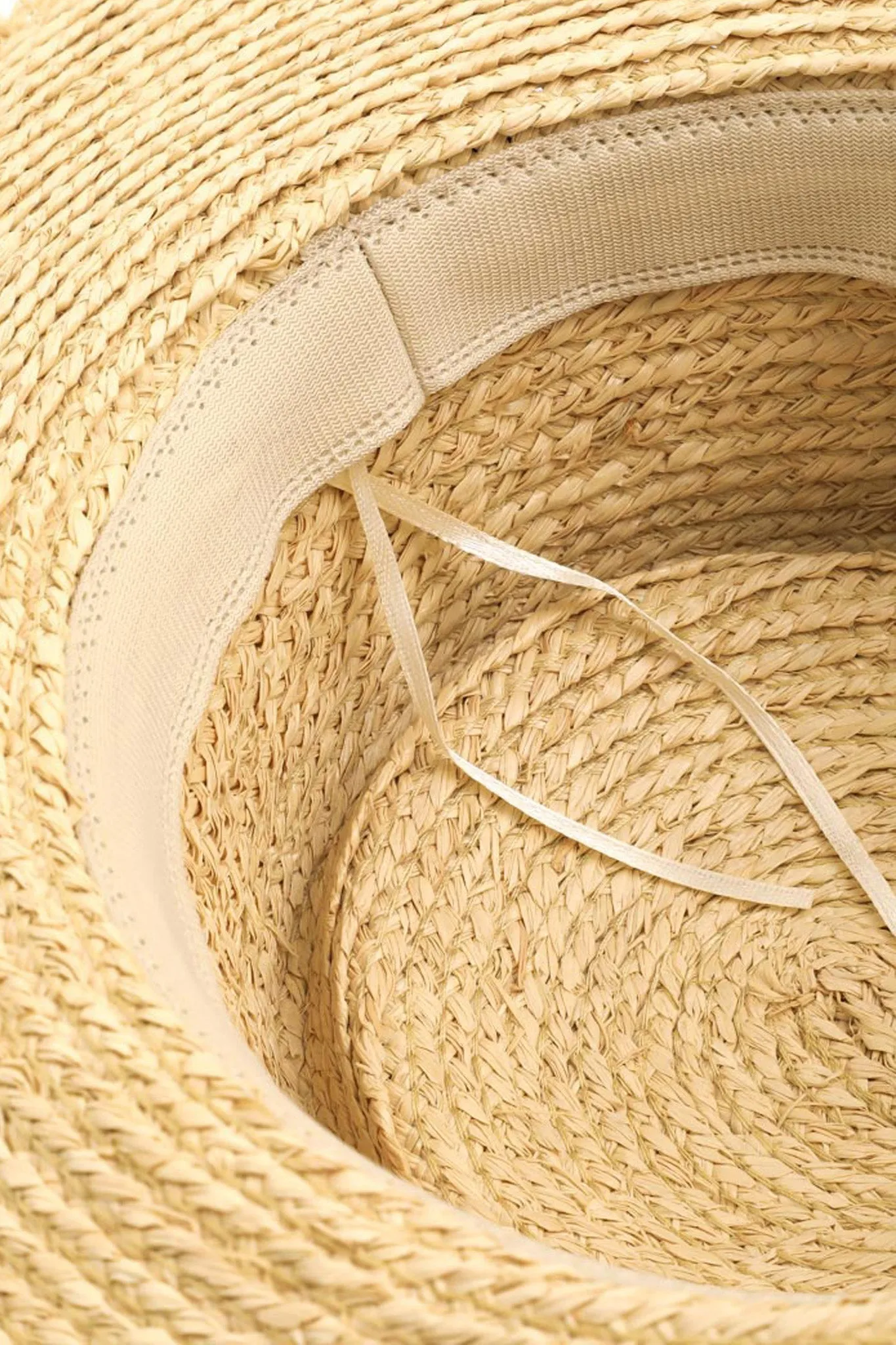 Cowrie Shell Straw Braided Cowboy Hat in Khaki