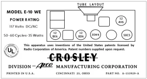 CROSLEY-E-10WE