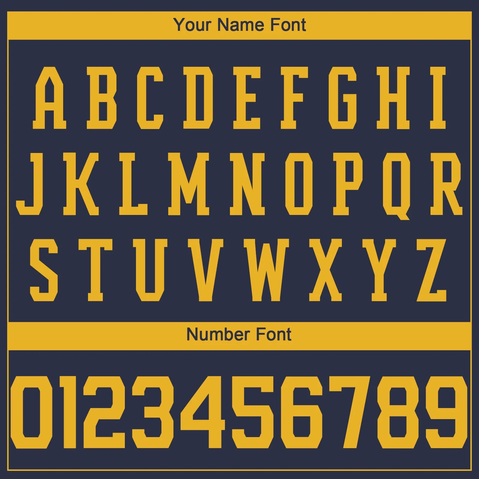 Custom Navy Gold Performance T-Shirt