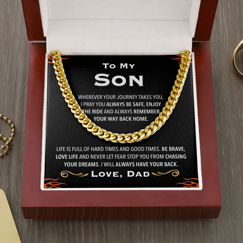 Dad Son Always Have Your Back Premium Chain