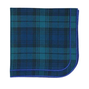 Darcy Napkin / Blackwatch Plaid with Blue Embroidery (Set of 4)
