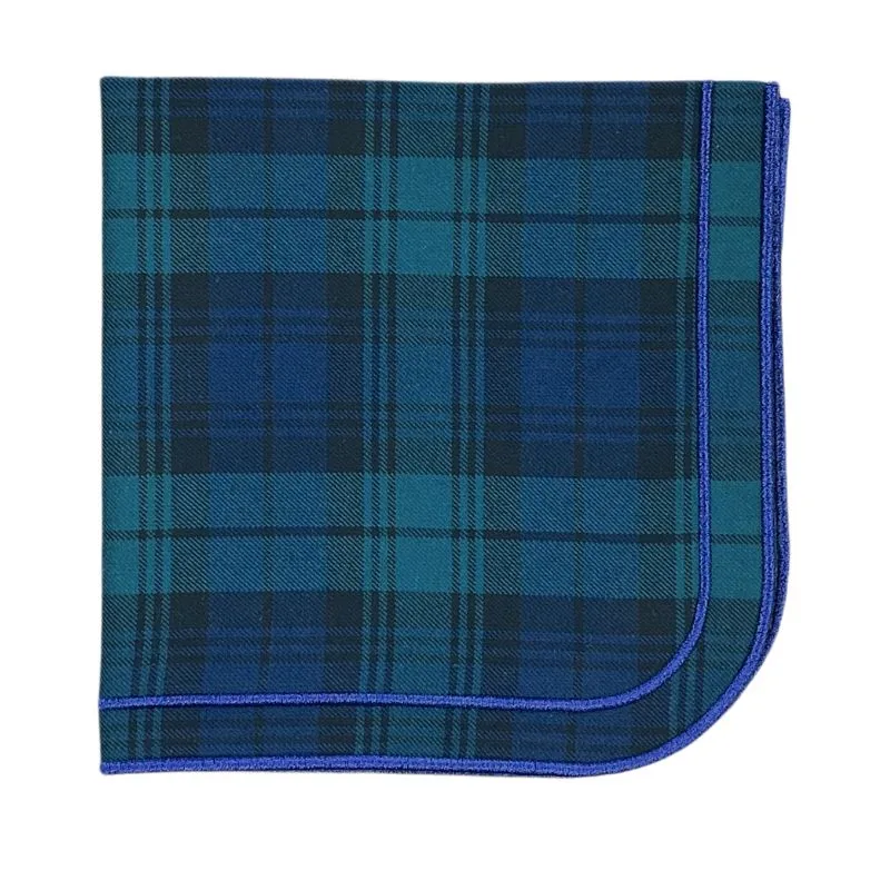 Darcy Napkin / Blackwatch Plaid with Blue Embroidery (Set of 4)