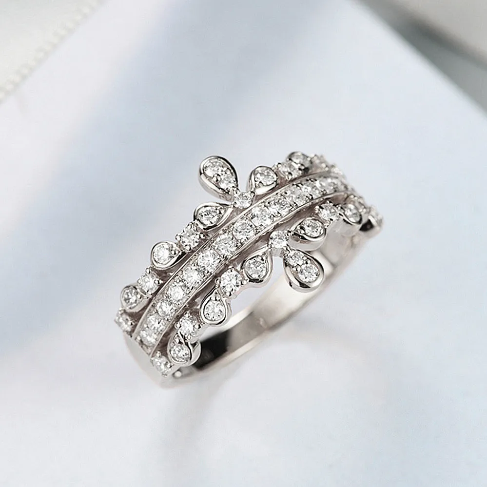 Diamond Tiara Crown Layered Ring
