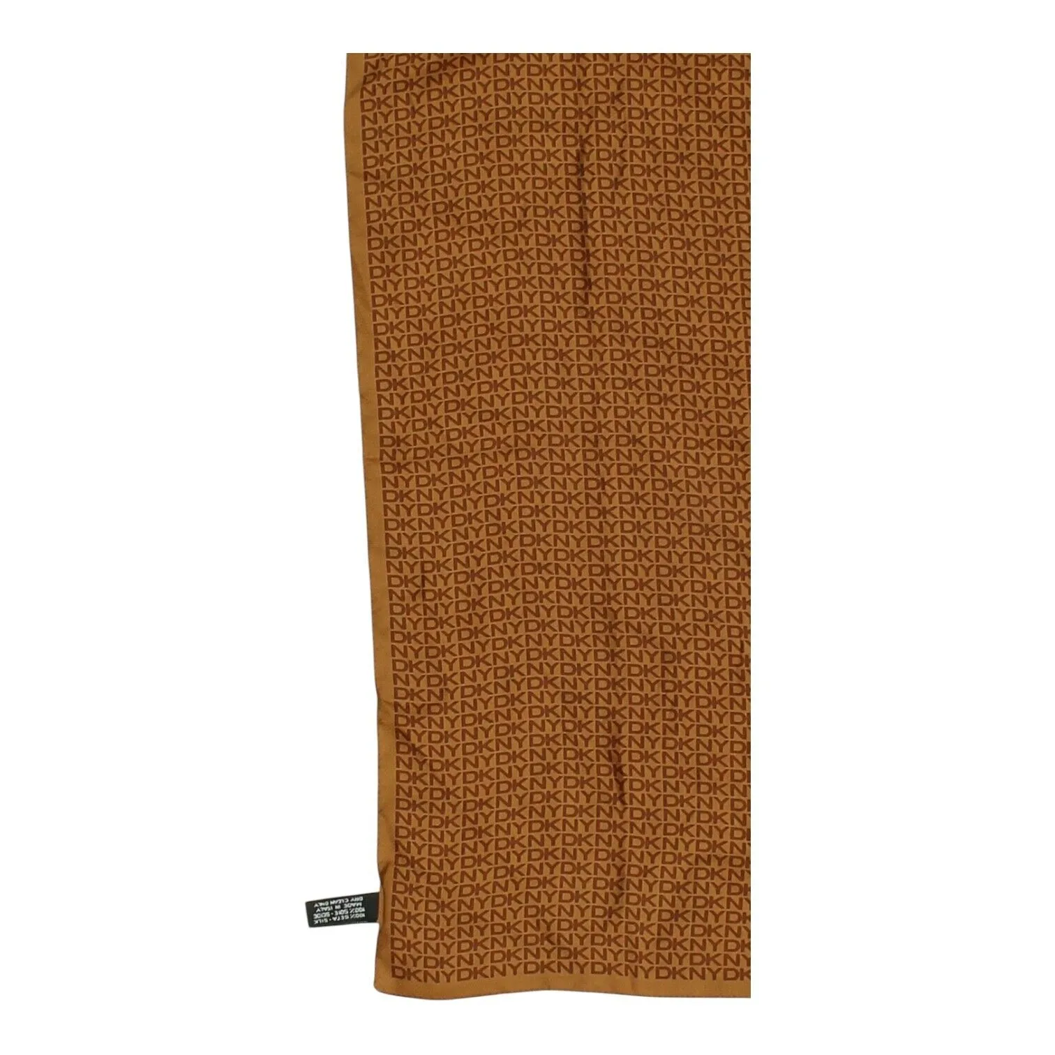 DKNY Womens Brown Lightweight Foulard Scarf | Vintage High End Luxury Designer