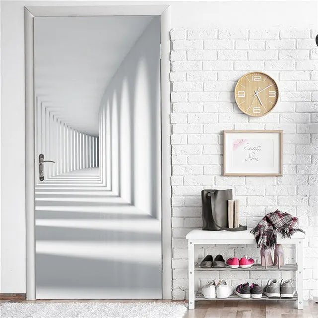 Door Fashion Home Decoration Self Stick Wallpaper Waterproof Renovation Art Poster