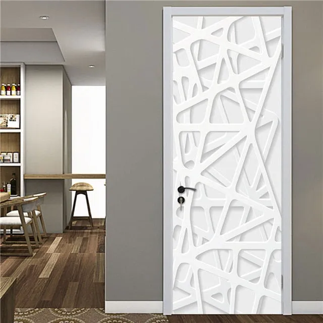 Door Fashion Home Decoration Self Stick Wallpaper Waterproof Renovation Art Poster