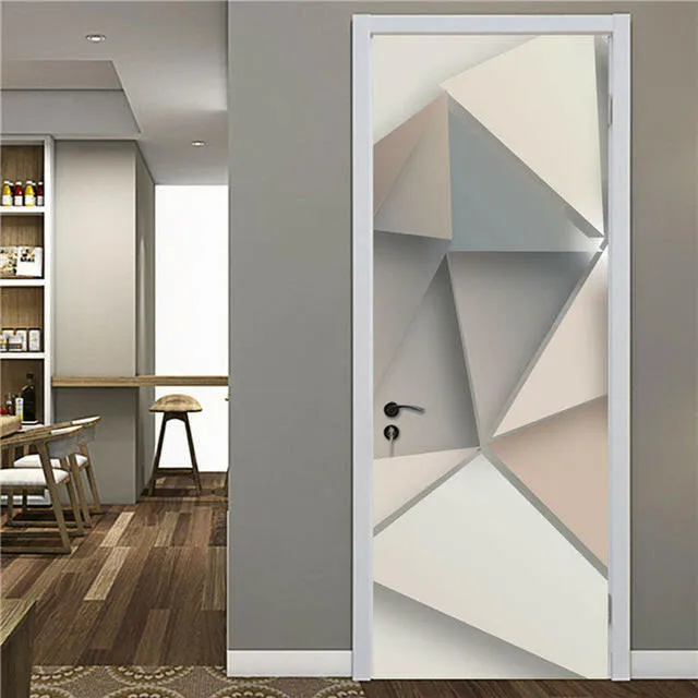 Door Fashion Home Decoration Self Stick Wallpaper Waterproof Renovation Art Poster