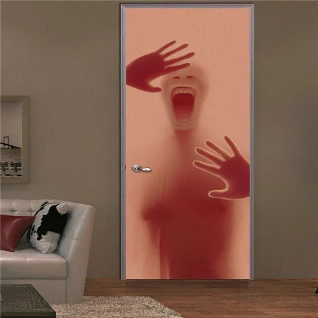 Door Fashion Home Decoration Self Stick Wallpaper Waterproof Renovation Art Poster