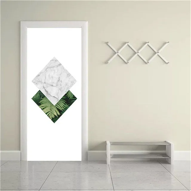 Door Fashion Home Decoration Self Stick Wallpaper Waterproof Renovation Art Poster