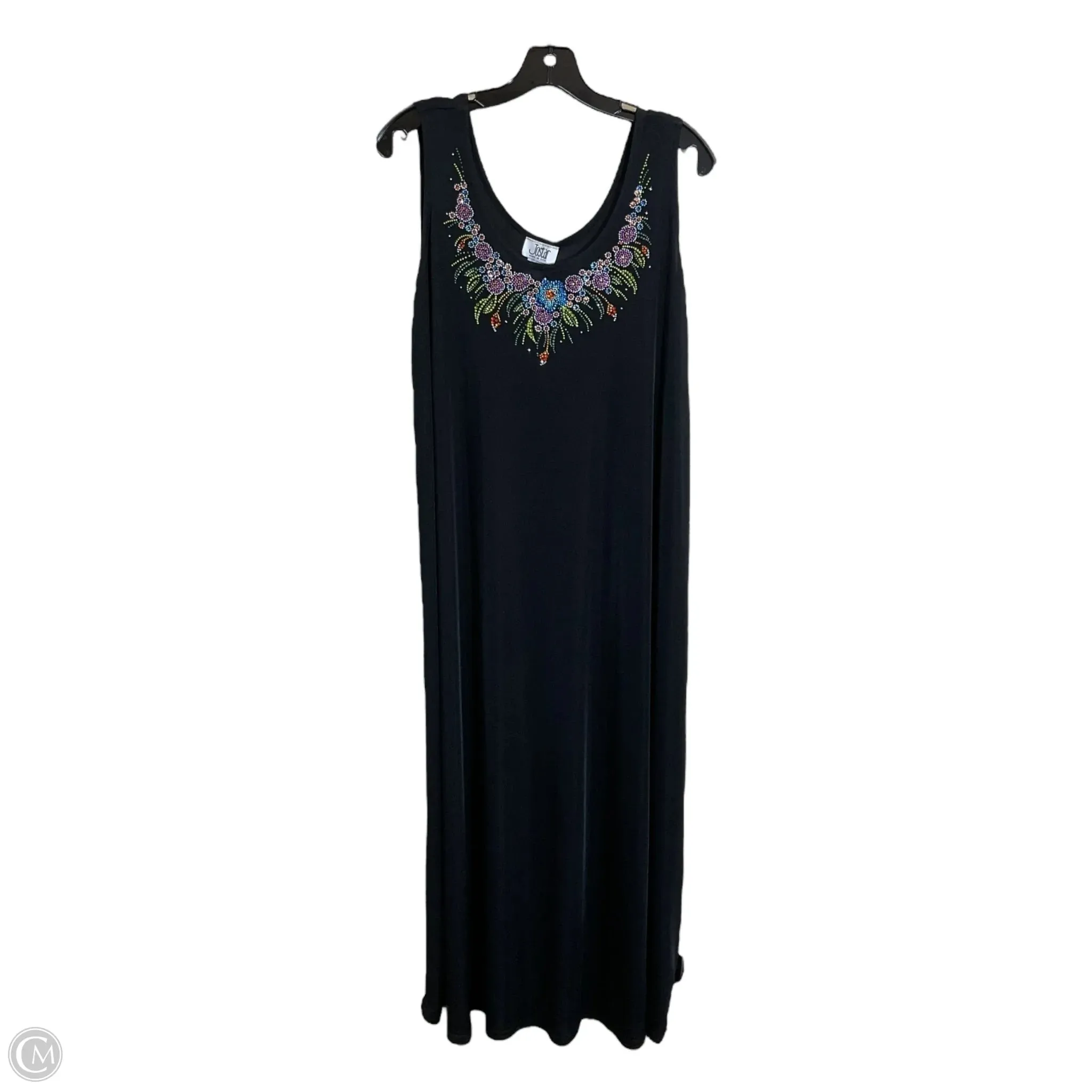Dress Casual Midi By Clothes Mentor In Black, Size: 1x