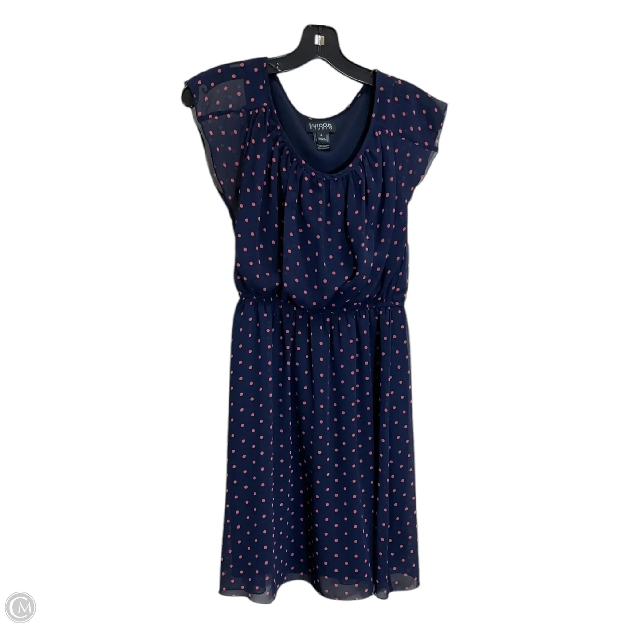 Dress Casual Short By Enfocus In Blue & Pink, Size: S