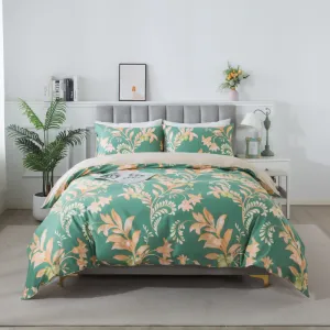 Duvet Cover Set-Orange Vintage Flower