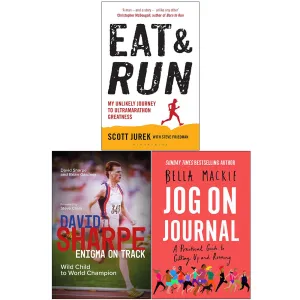 Eat and Run, Enigma on Track, Jog on Journal 3 Books Collection Set by Scott Jurek, David Sharpe & Bella Mackie