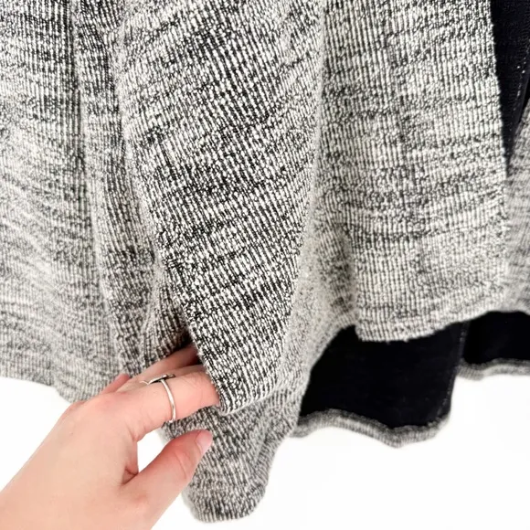 Eileen Fisher Knit Jacquard Kimono Jacket White/Black Size Medium