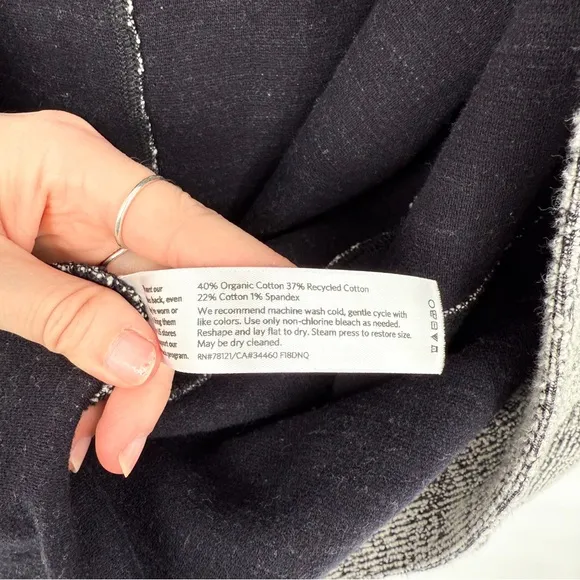 Eileen Fisher Knit Jacquard Kimono Jacket White/Black Size Medium