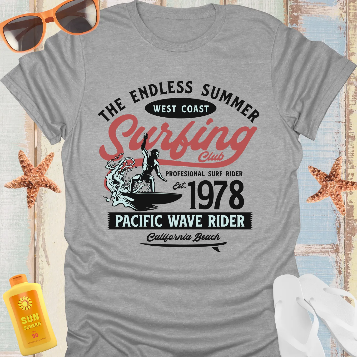 Endless Summer California Surf Tshirt Vintage Style