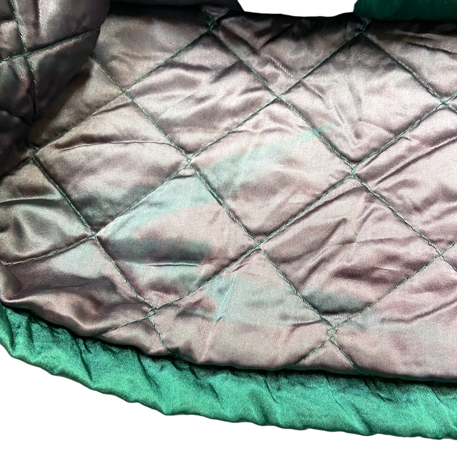 Esprit Long Quilted Coat | Vintage Mens Green High End Luxury Designer  Overcoat