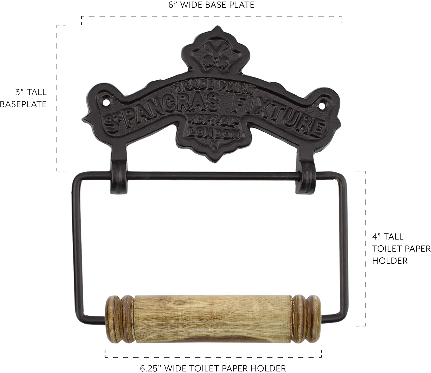 Farmhouse Cast Iron Toilet Paper Holder (Case of 50)