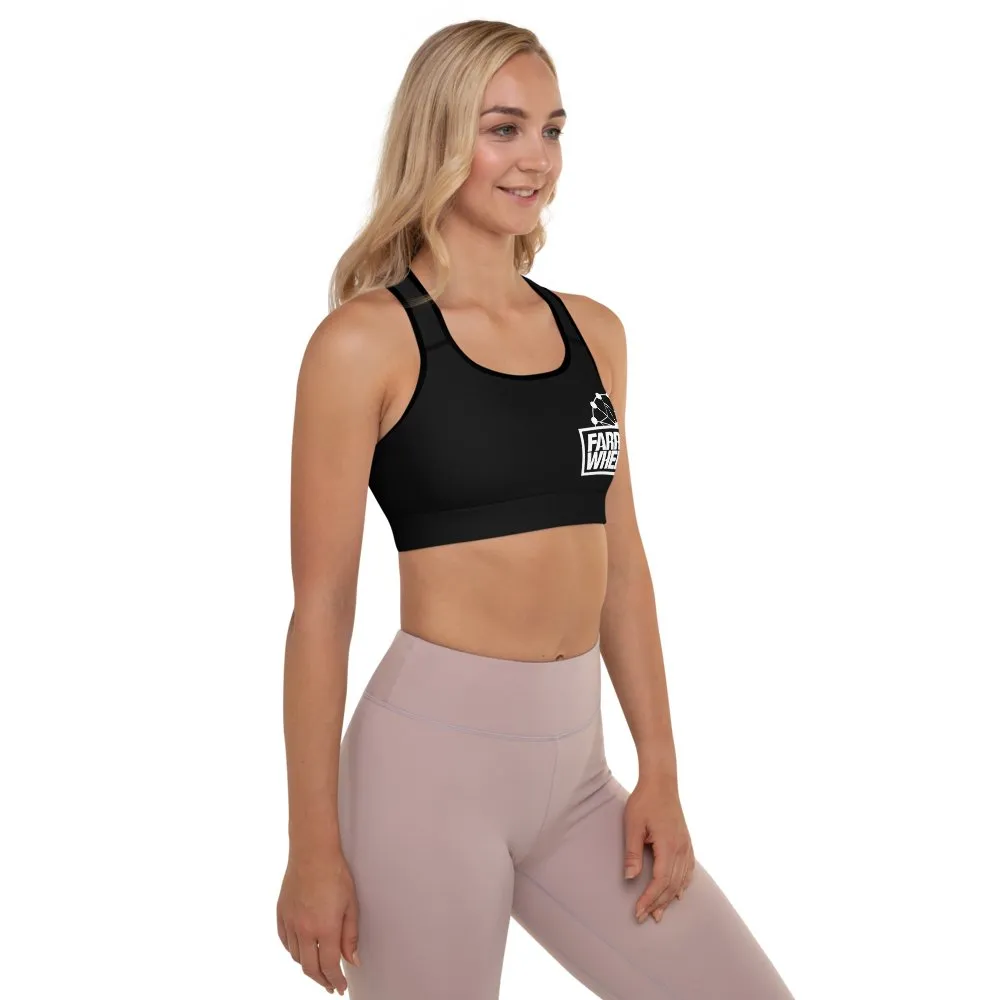 Farris Wheel Black Sports Bra