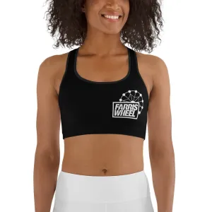 Farris Wheel Black Sports Bra