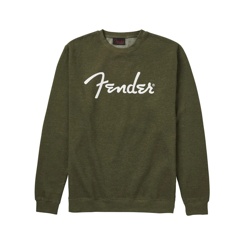 Fender Spaghetti Logo Pullover, Army Green