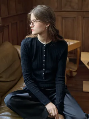 【Final Sale】Daisy Round Neck 100% Wool Sweater