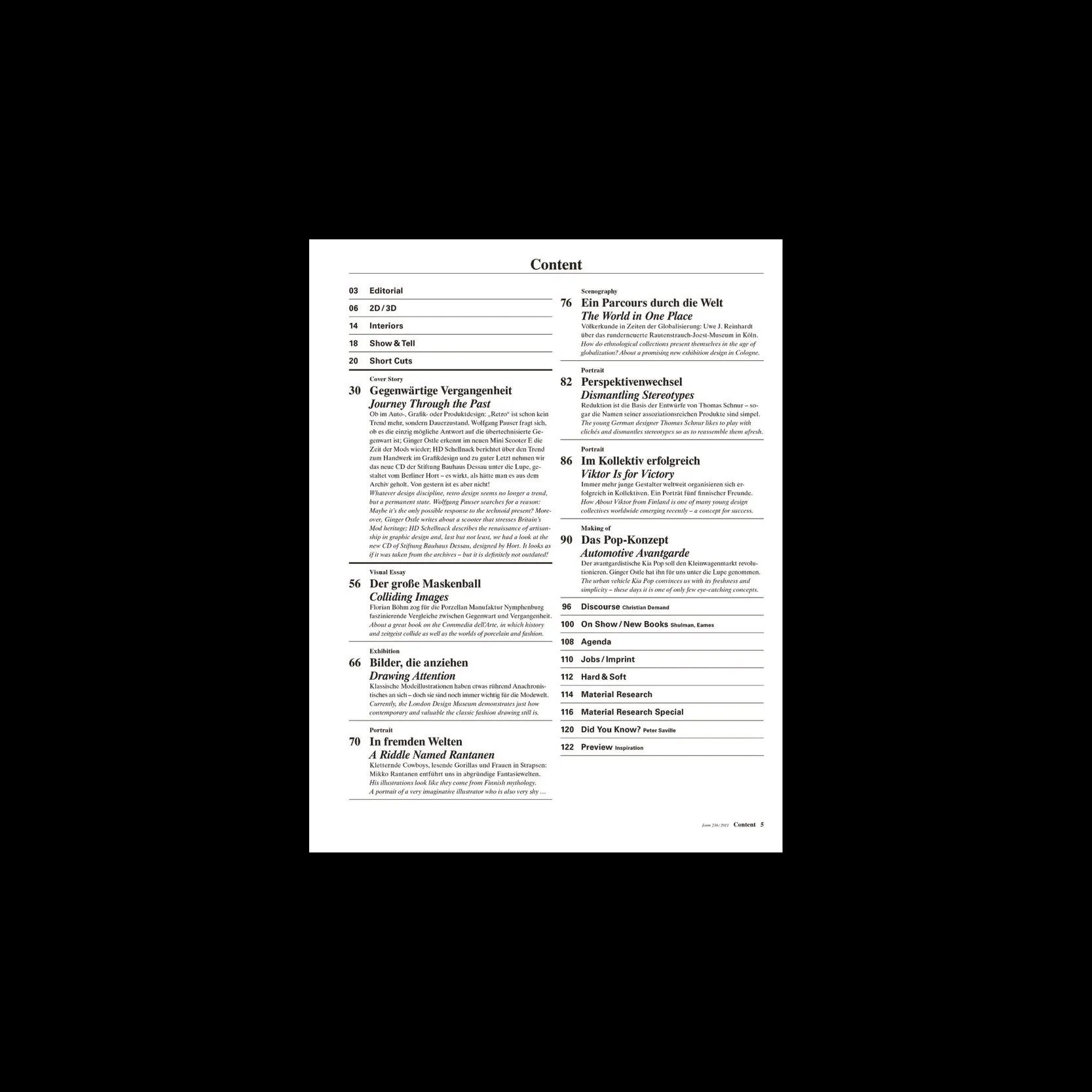 form 236 – Déjà-vu / The Past Ahead