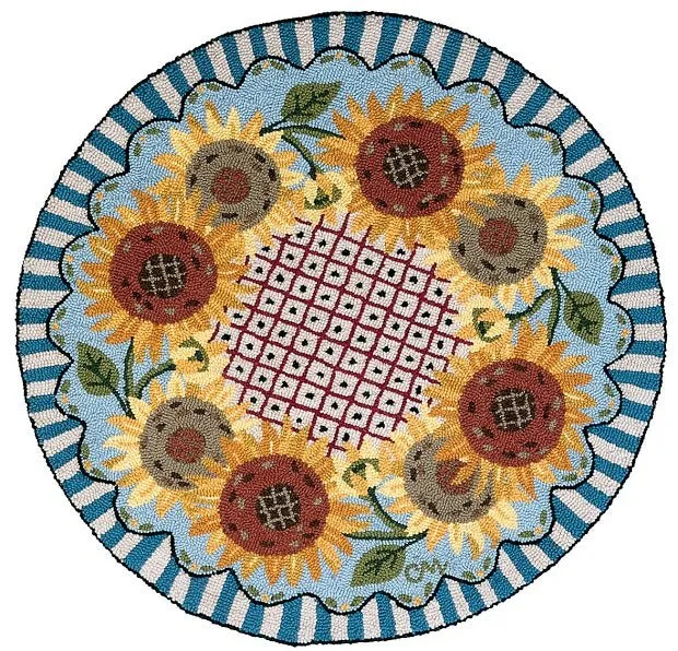 French Sunflower Wreath