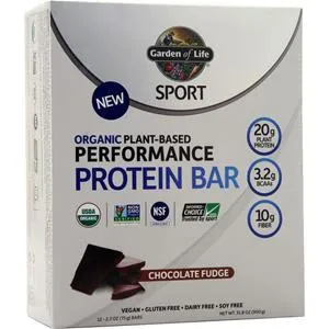 Garden Of Life Sport - Organic Plant-Based Performance Protein Bar Chocolate Fudge 12 bars