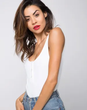 Giselle Bodice in Baby Rib Ivory