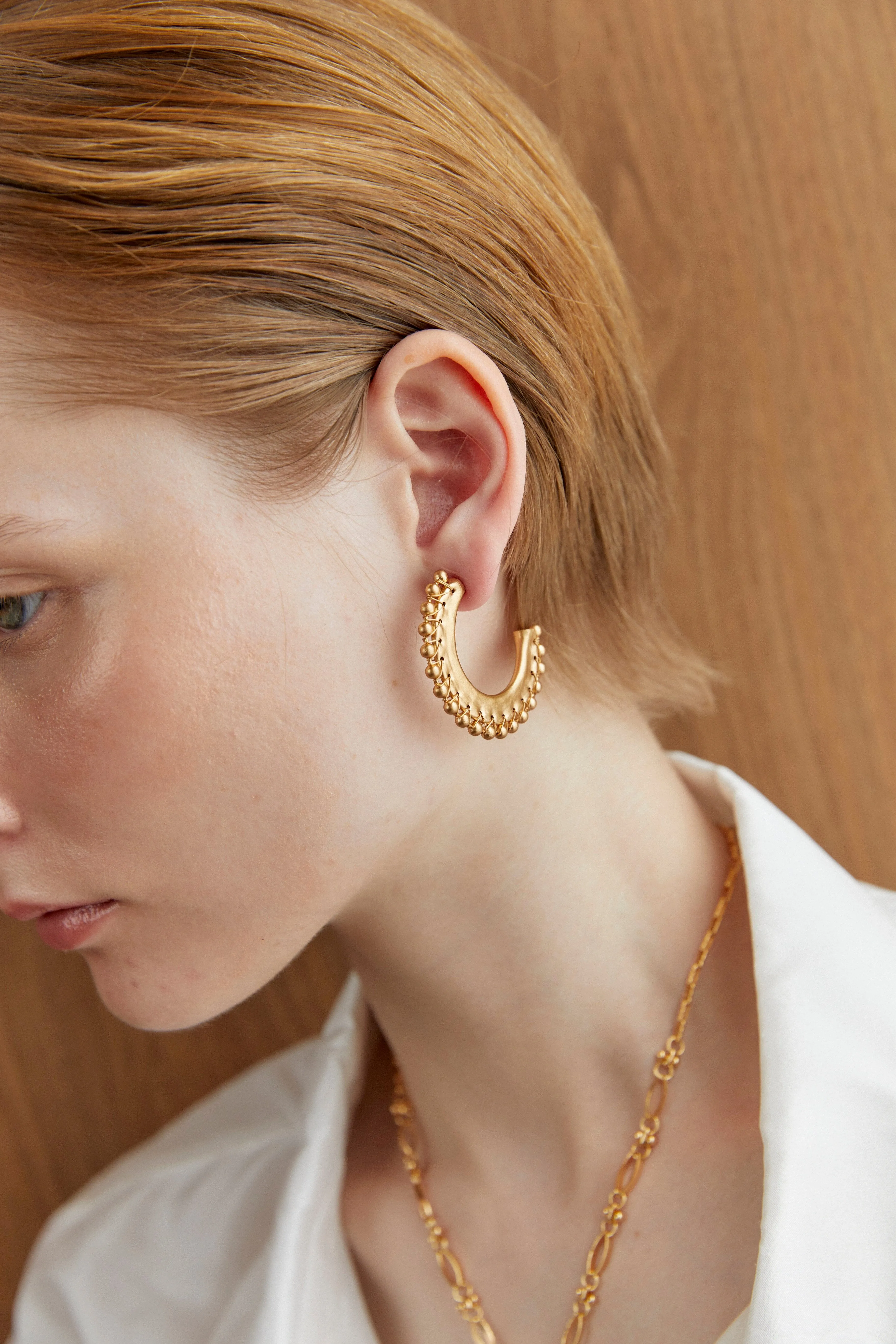 Gold Ball Stud Earrings
