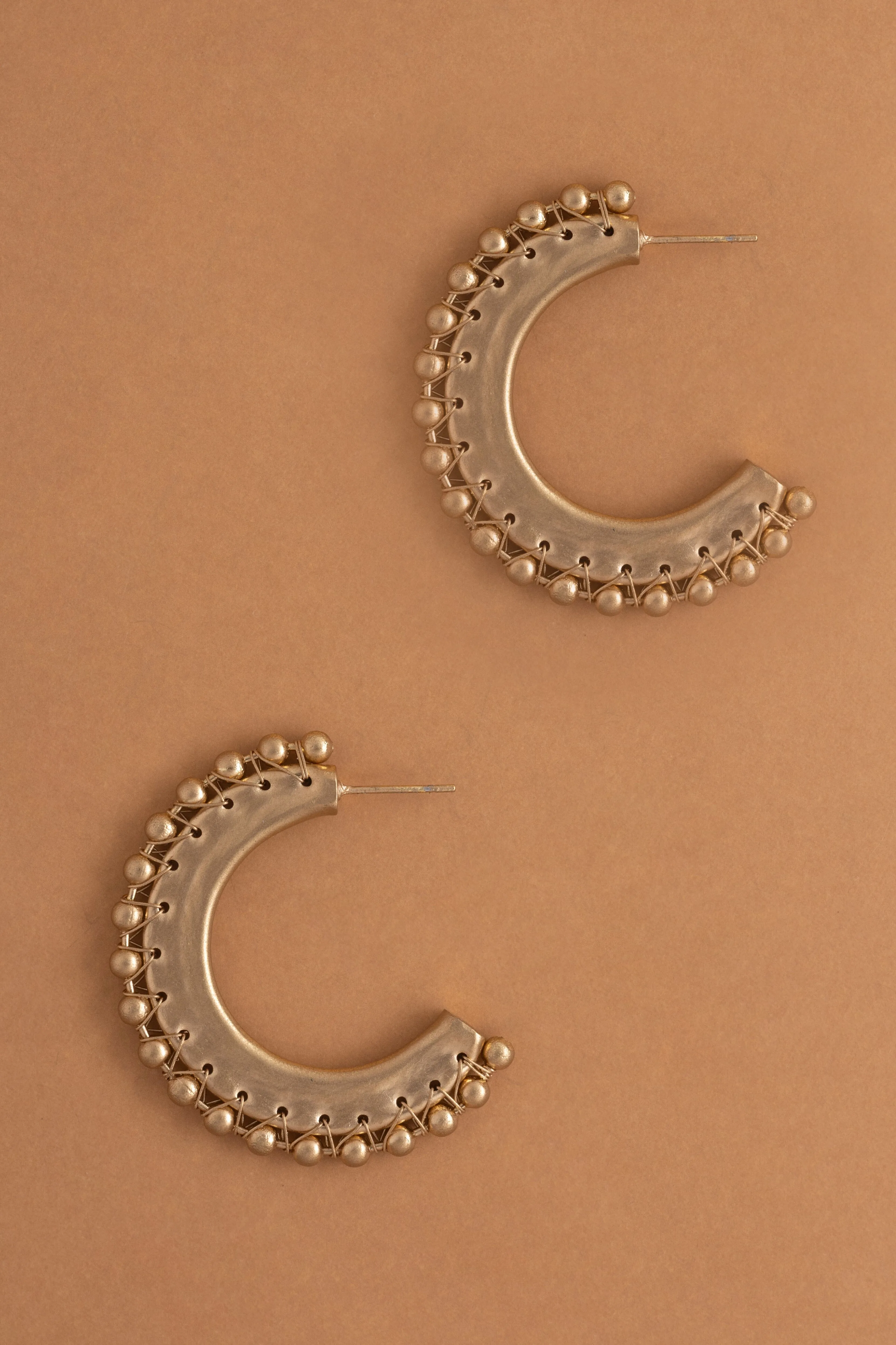 Gold Ball Stud Earrings