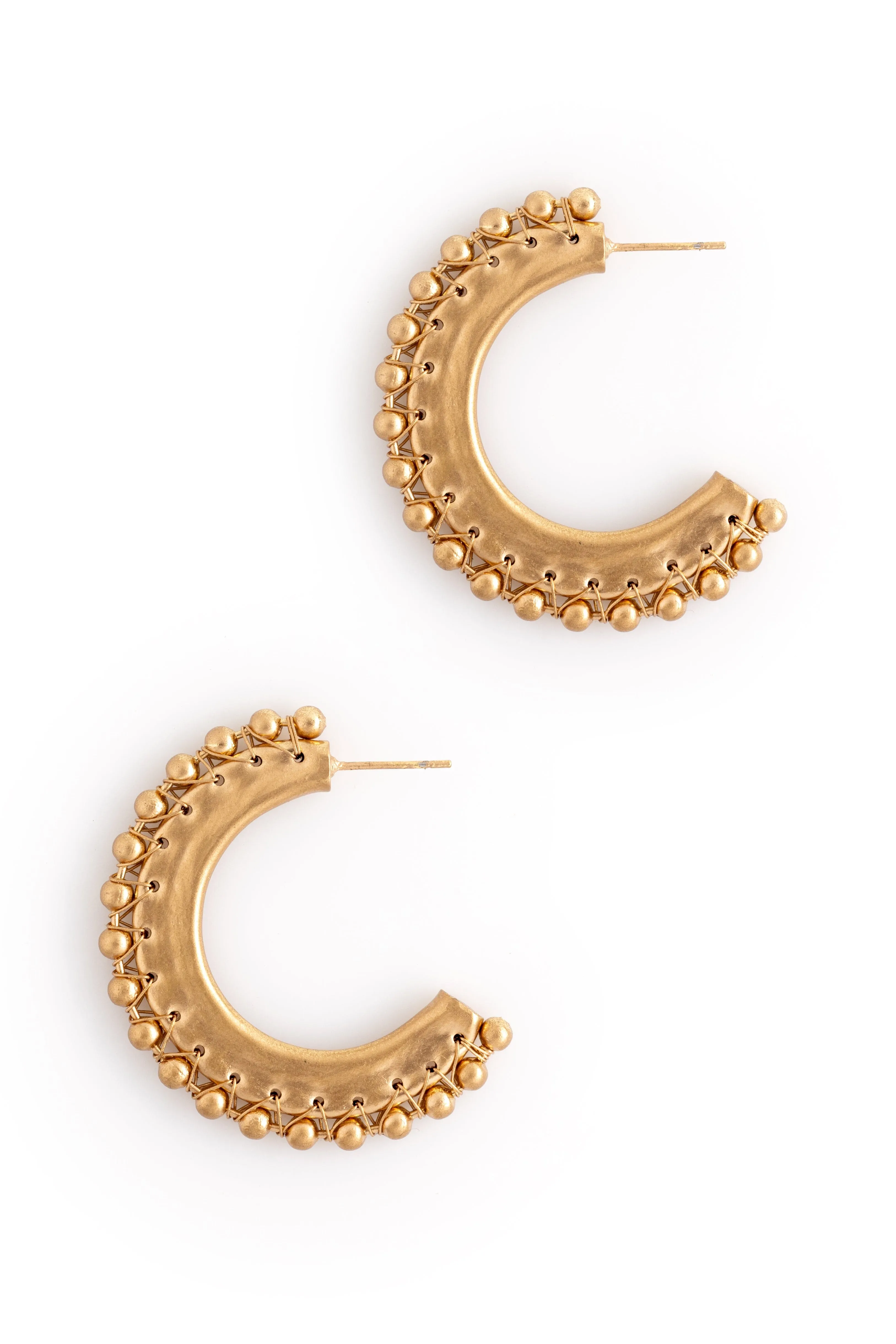 Gold Ball Stud Earrings